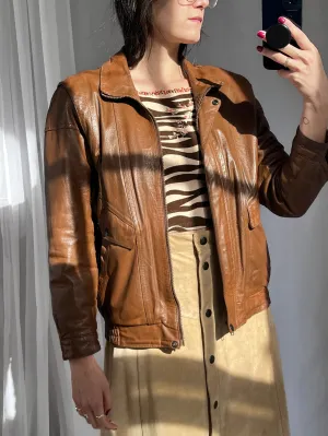 Soft Toffee Leather Jacket