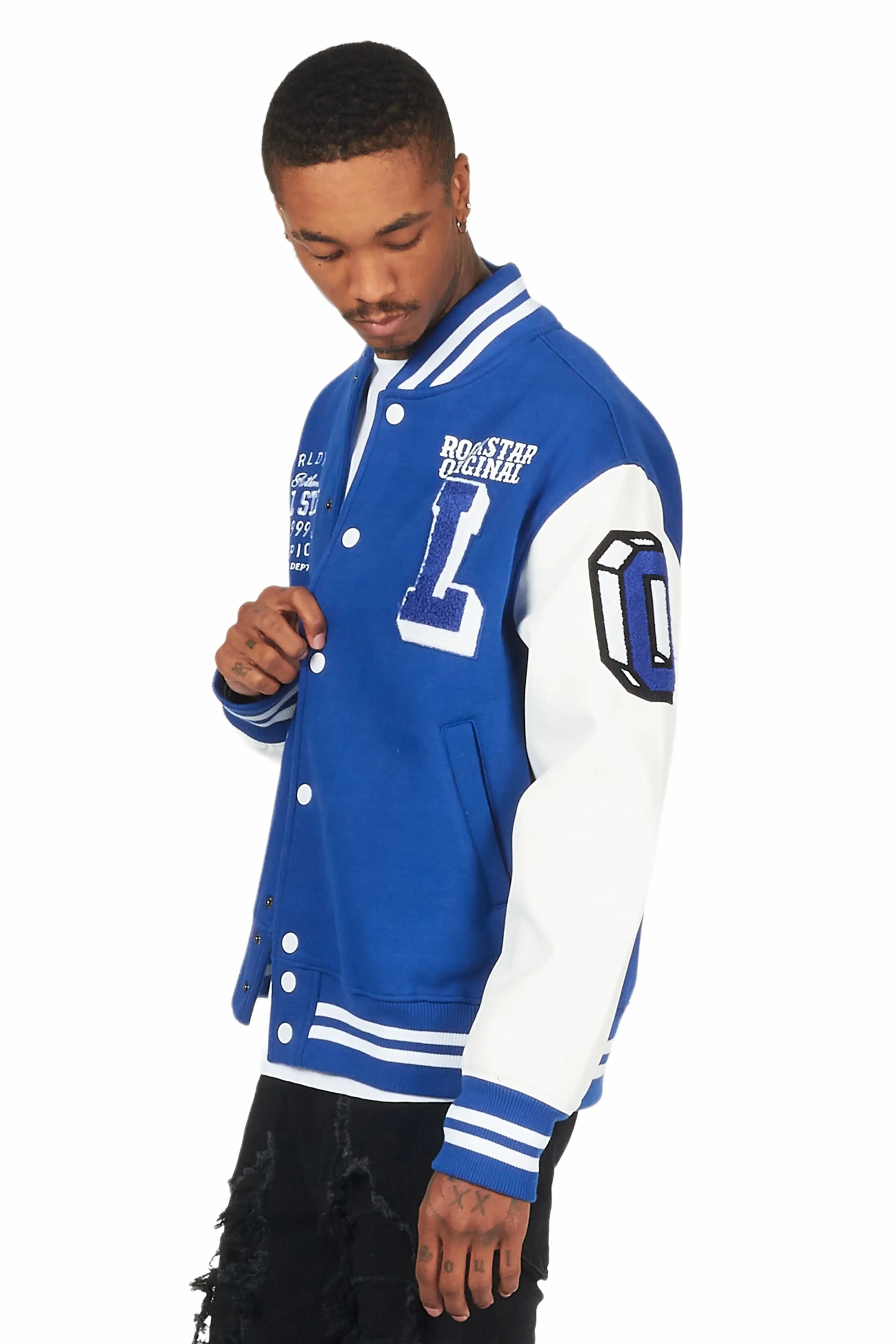 Tacey Royal Blue Varsity Jacket