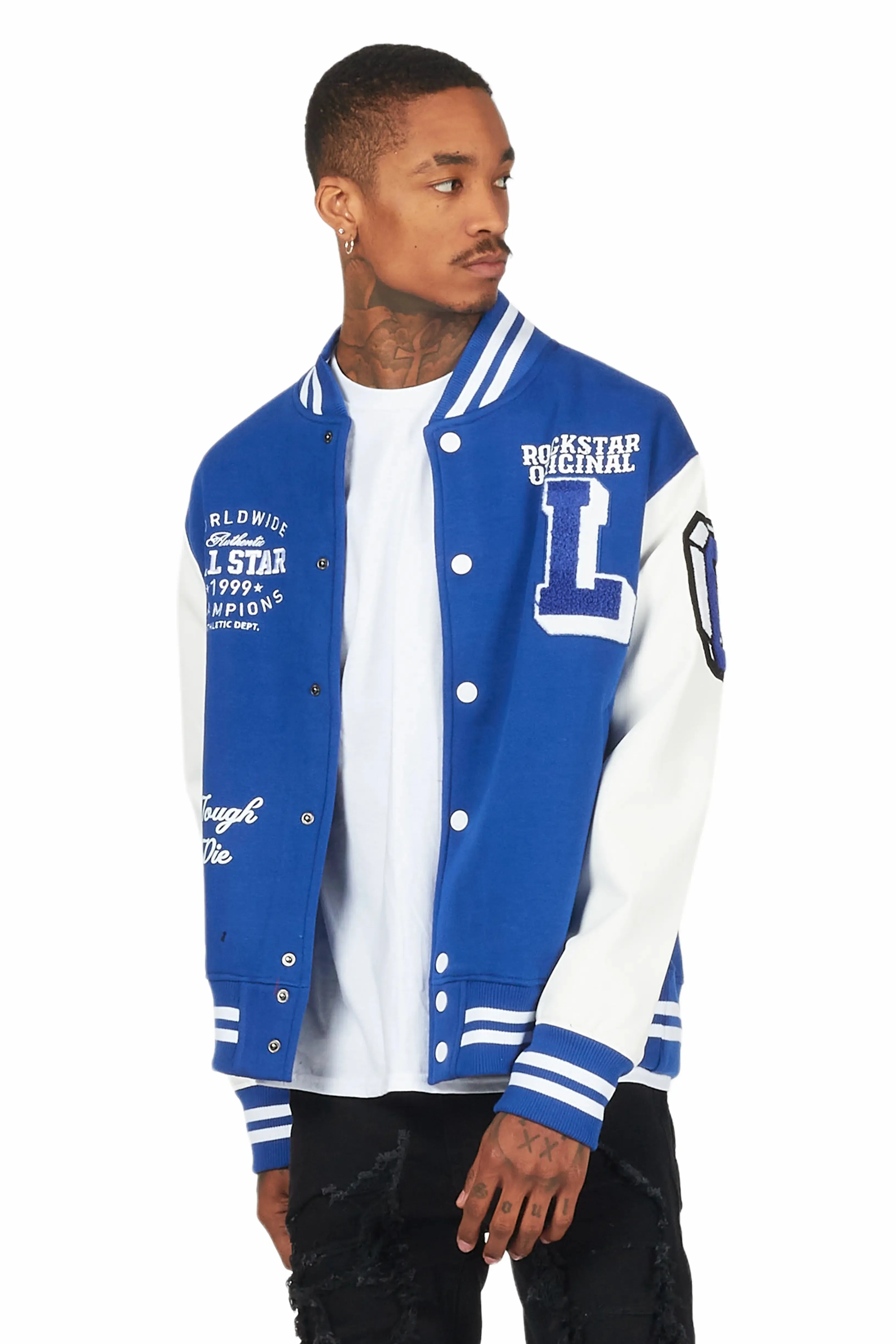 Tacey Royal Blue Varsity Jacket