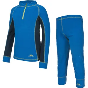 Trespass Bubbles Boys Microfleece Thermal Base Layer Set, Electric Blue