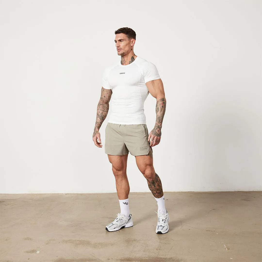 Vanquish Utility White Short Sleeve Base Layer Top