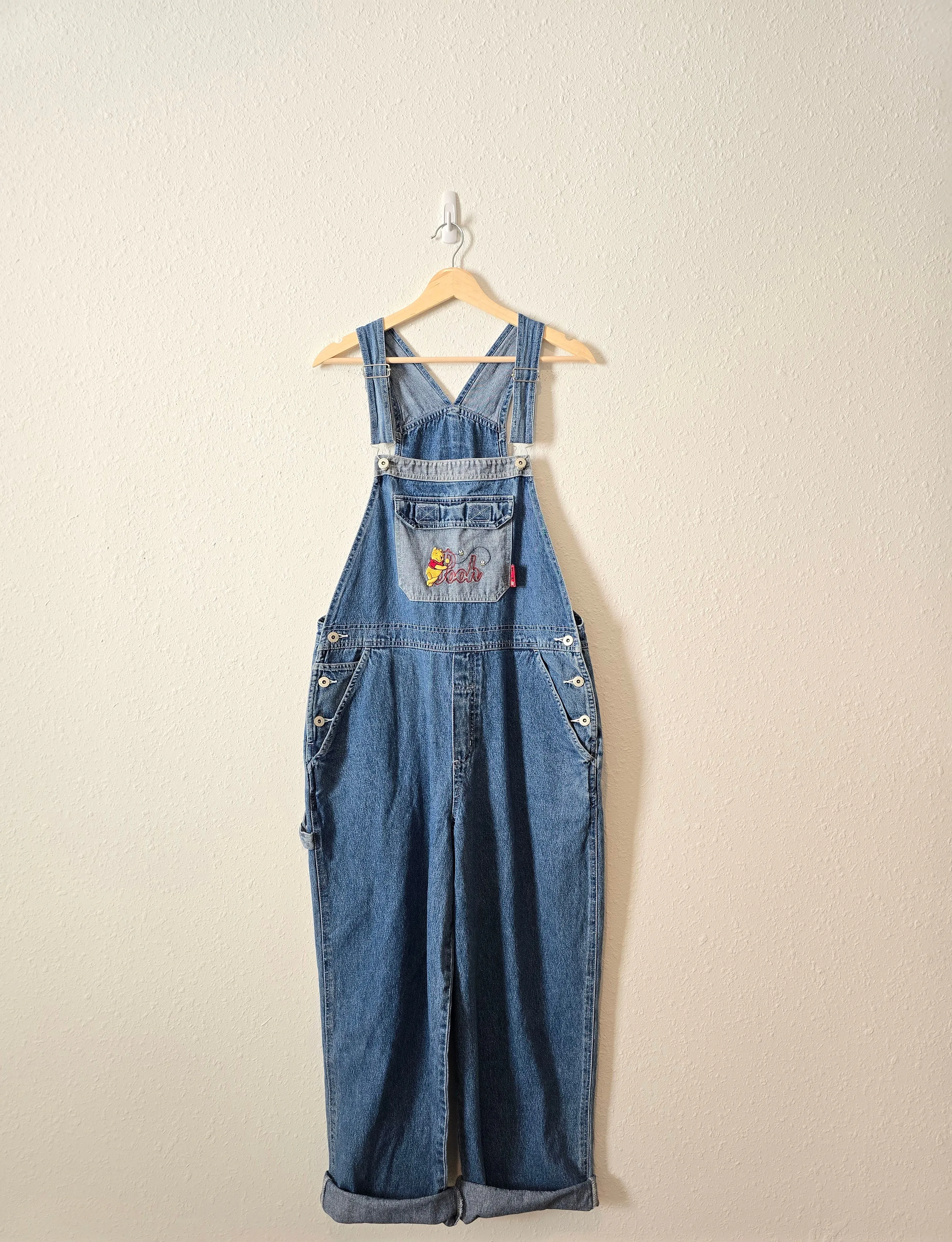 Vintage Pooh Denim Overalls (L)