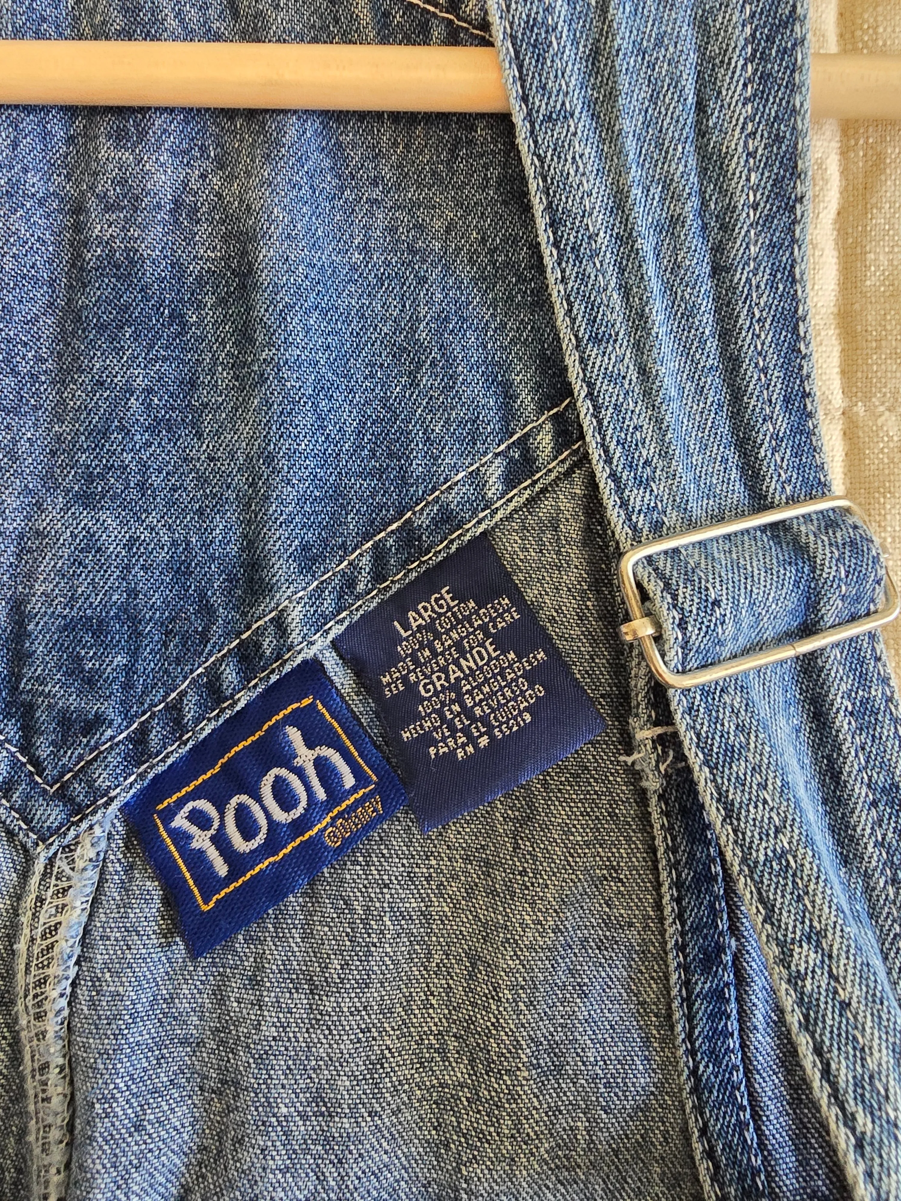 Vintage Pooh Denim Overalls (L)