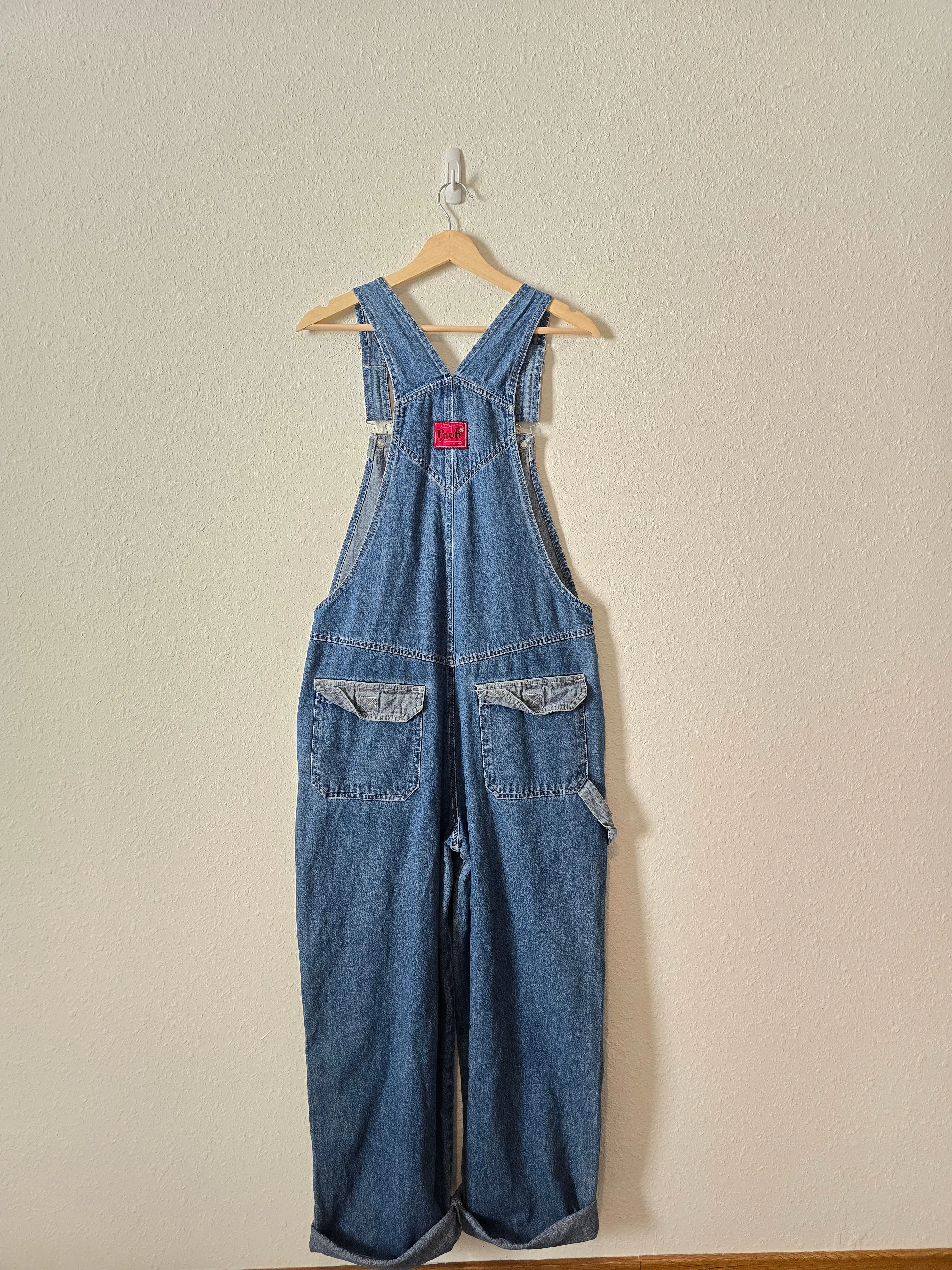 Vintage Pooh Denim Overalls (L)