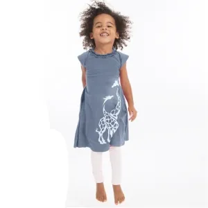 Wee Urban Organic Cotton Dress - Grey Giraffe - 2T