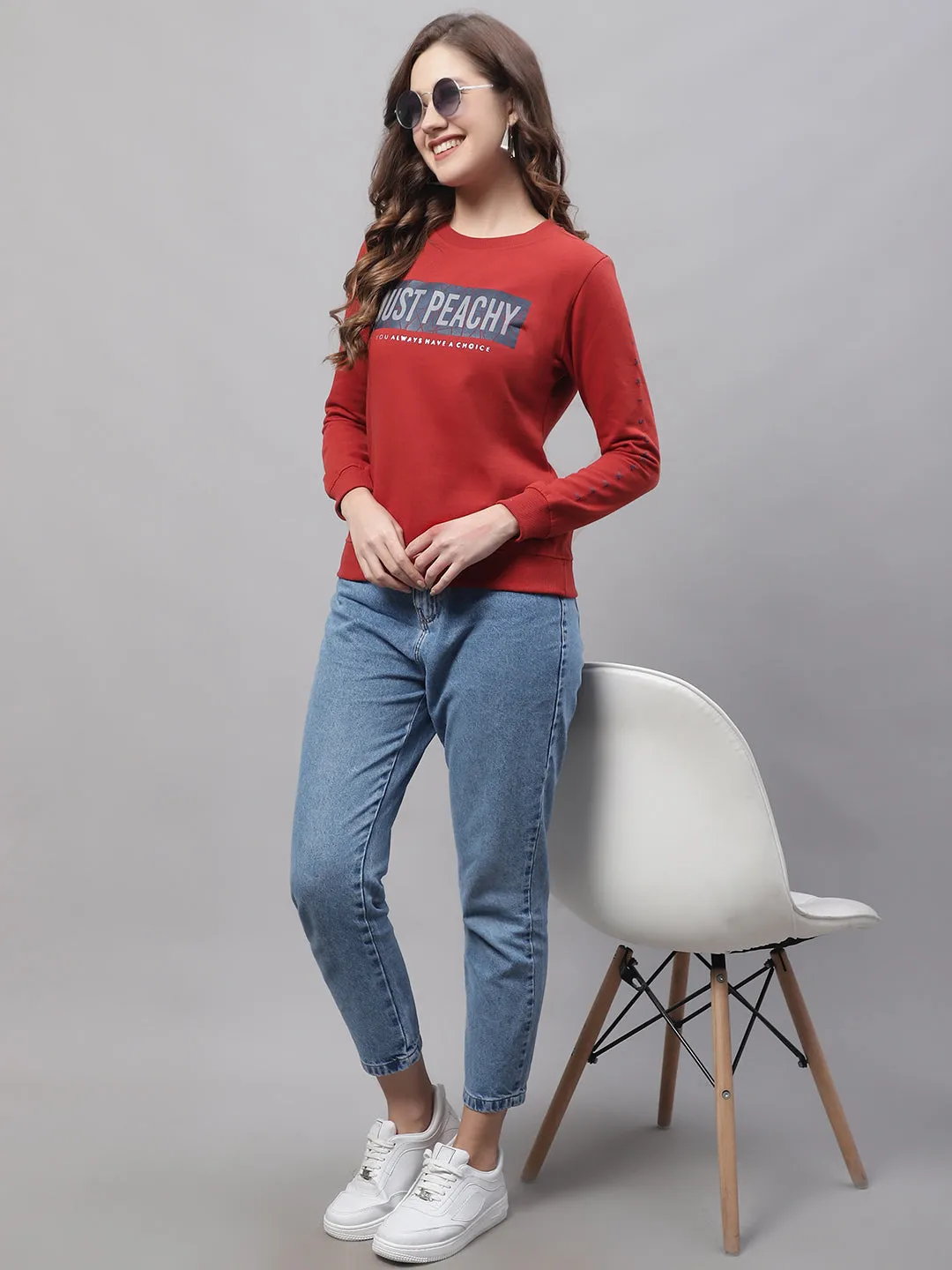 Women Rust Sweatshirt