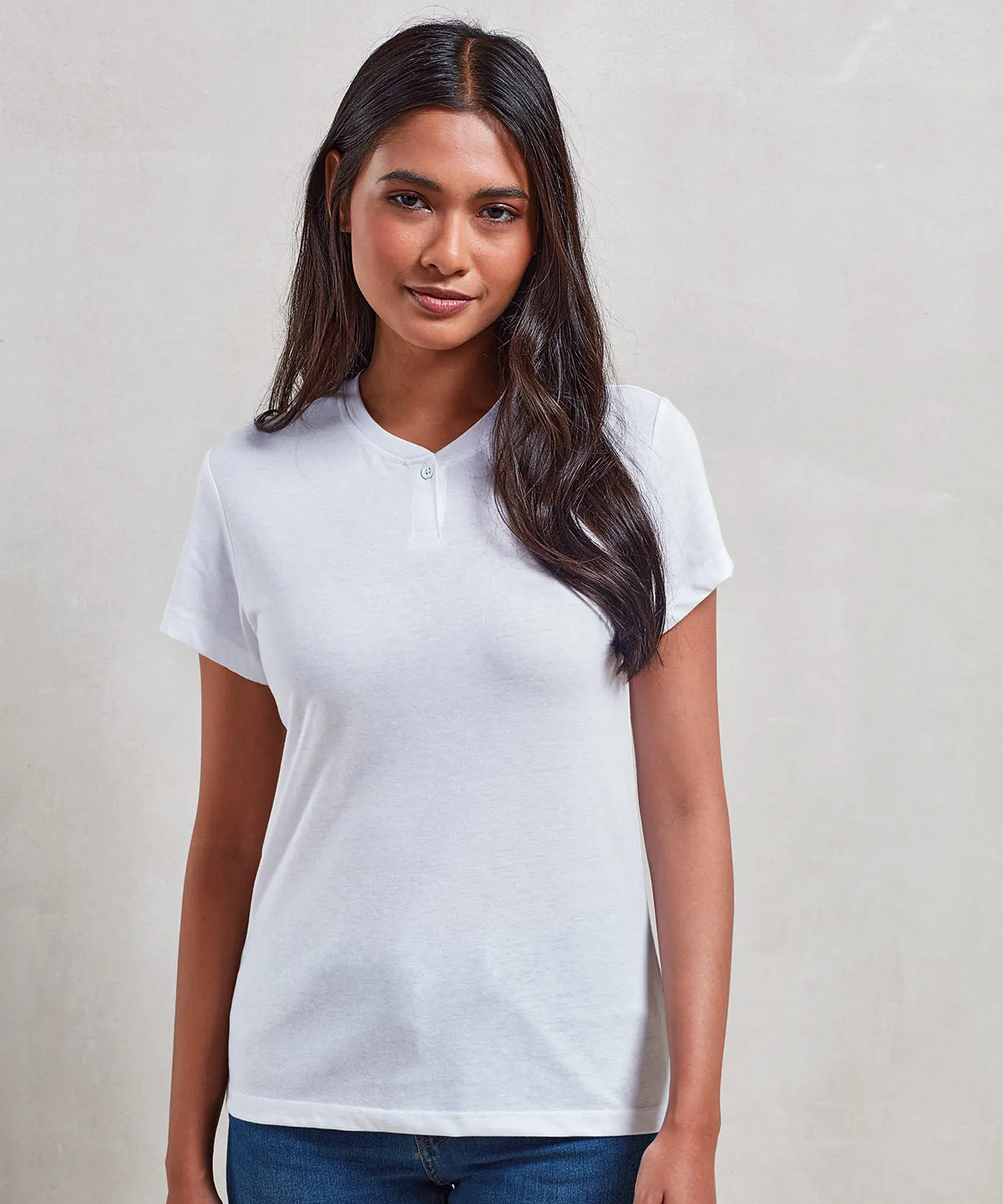 Womens Cotton RichComis Tee | Navy Marl