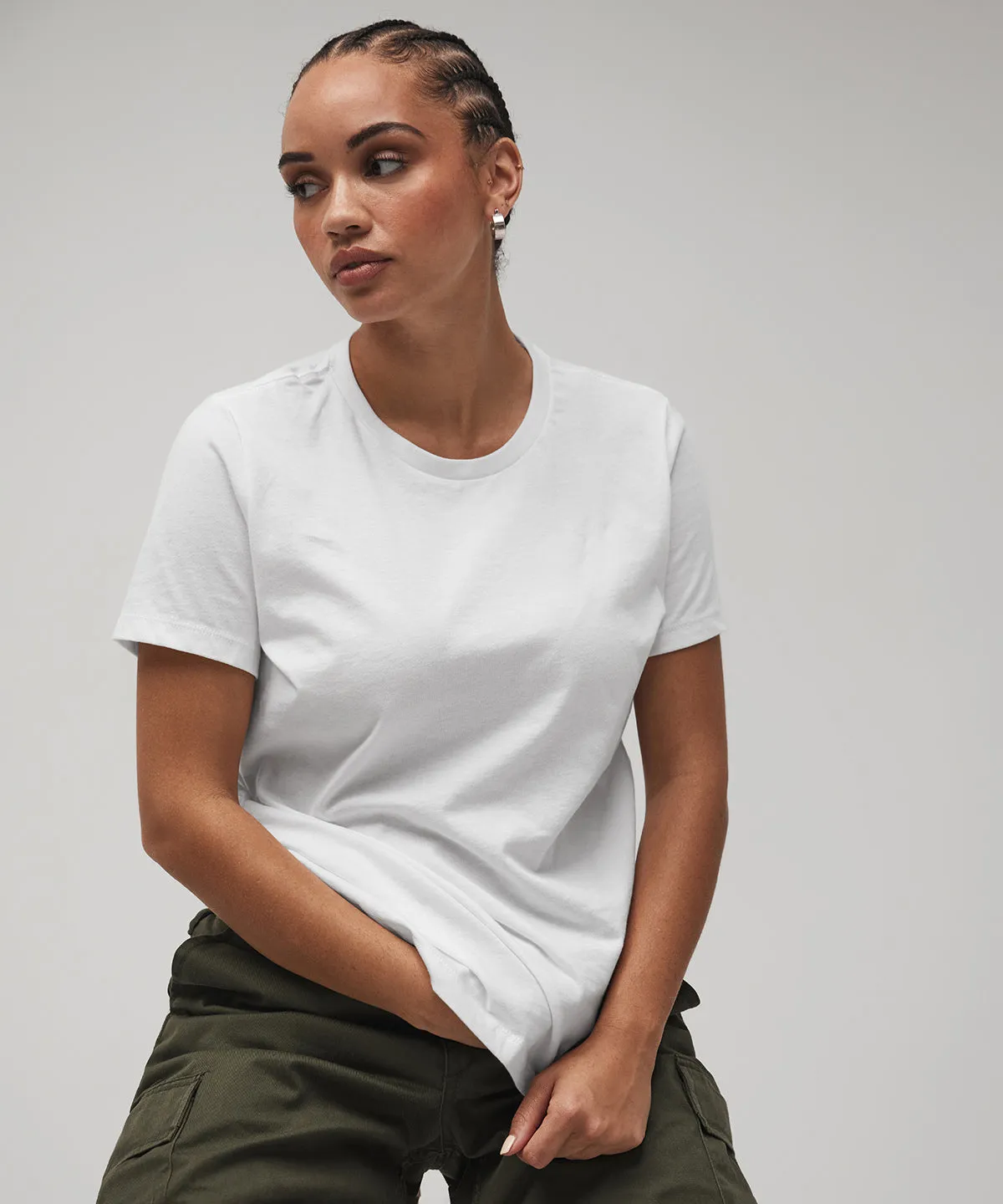 Womens relaxed Jersey short sleeve tee | Deep Heather