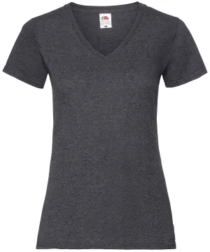 Womens valueweight v-neck T | Dark Heather Grey