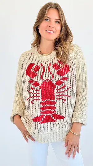 You're My Lobster Pullover - Sand